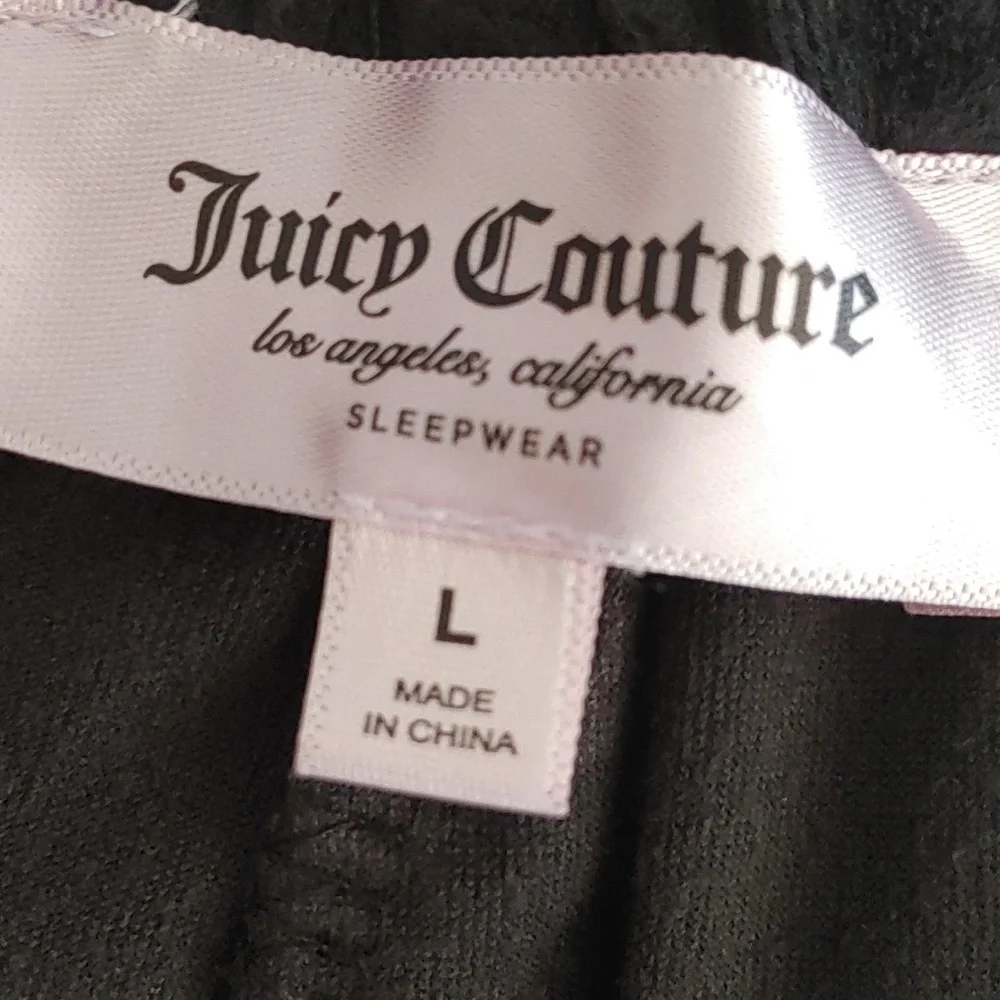 Juicy Couture Black Logo Fleece Sleep Shorts Size L